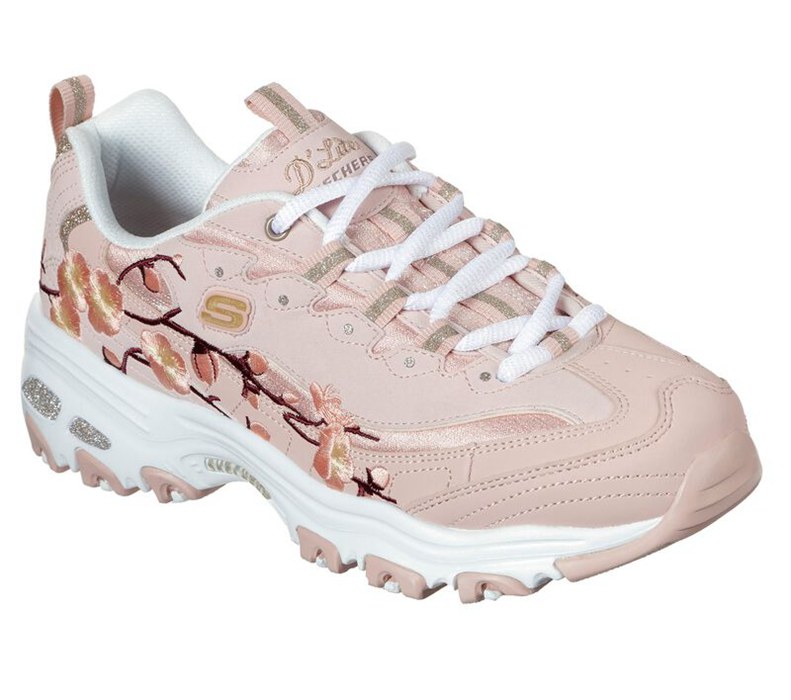 Skechers Dam Rosa Sneakers - D'lites - Soft Blossom - Sverige (CHGSU-5604)